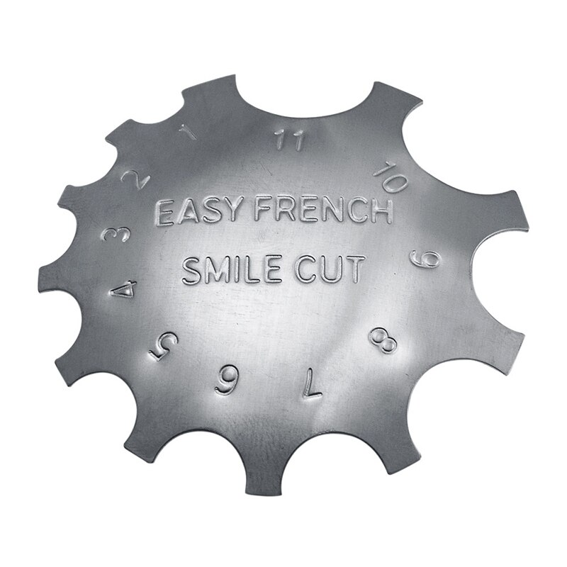 Easy French Tip Line Edge Cutter Stencil Trimmer Tool Smile Shape Clipper Multi-size Styling Forms Nail Art Tools TSLM1