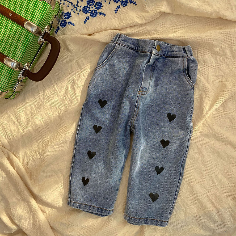 MILANCEL 2021 Spring pantaloni per bambini bottone frontale ragazzi pantaloni in Denim Jeans Casual per ragazze