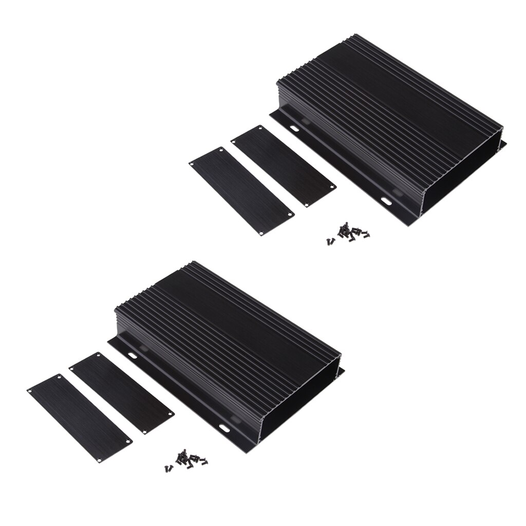 2 Pieces Aluminum Enclosure Vehicle-mounted Project Box DIY 147x40x200mm
