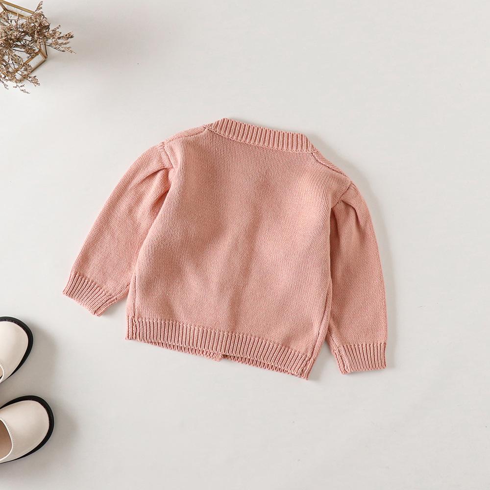 0-3T Baby Meisje Truien Sets Peuter Geborduurde Katoen Gebreide Jas Baby Truien Rompertjes Pasgeboren Knit Bretels Jumpsuits