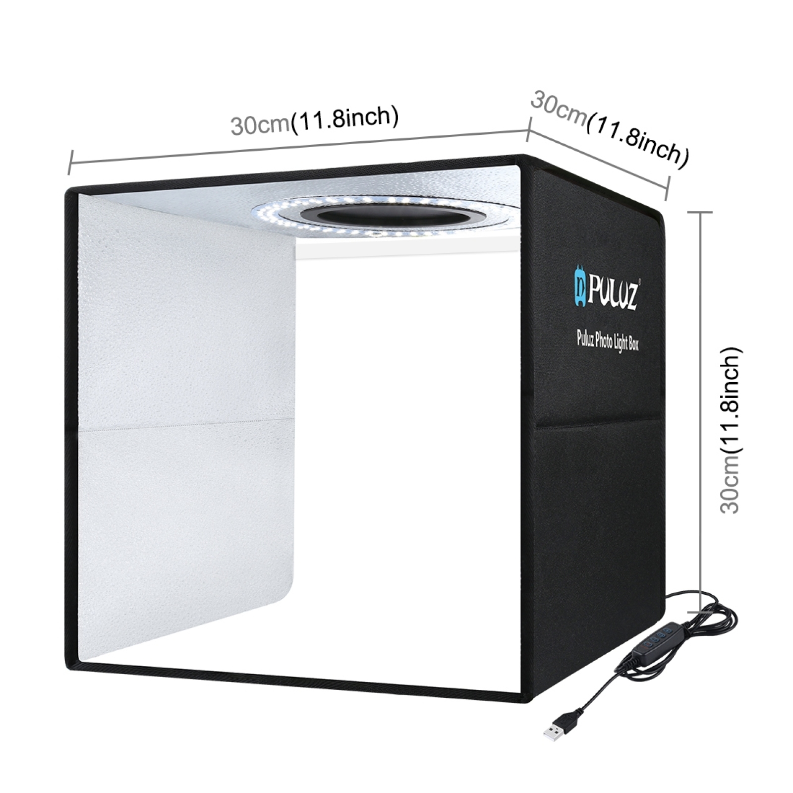 Puluz Fotostudio Lightbox Draagbare Fotografie Verlichting Doos Ring Led Softbox Schieten Tent Box Kit 6 Kleuren Achtergronden Photobox Fotografie Studio Lightbox 6 Kleur Achtergronden Softbox Fotostudio Box Kit Fotost