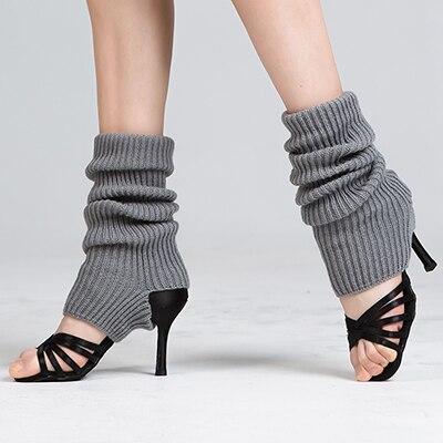 Original Latin Dance Socks For Ladies Black Grey Purple Cotton Silk Stocking Comfort Women Female Ballroom Profession Sock W1226: Grey Sock