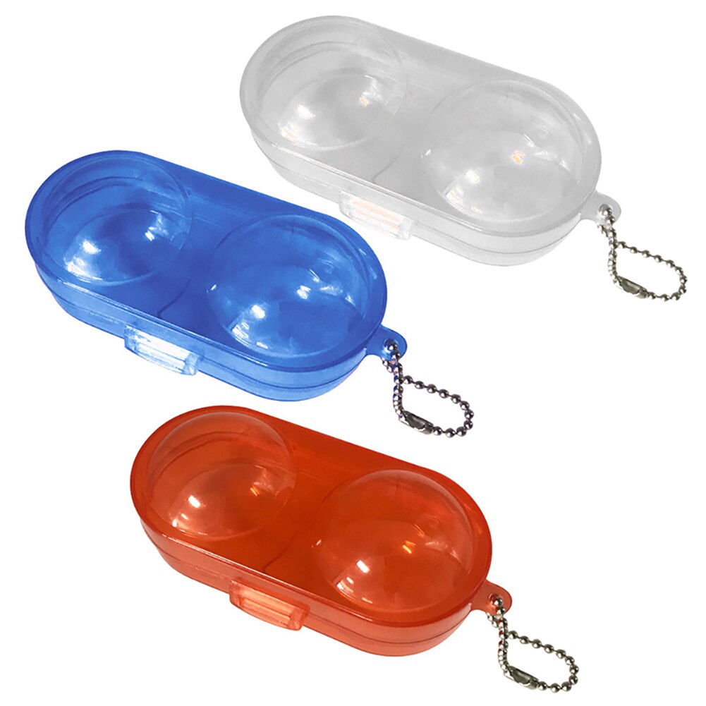 Table Tennis Container Box Portable Plastic Storage Case for 2 Ping-Pong Balls with Key Chain portable training practicing tools