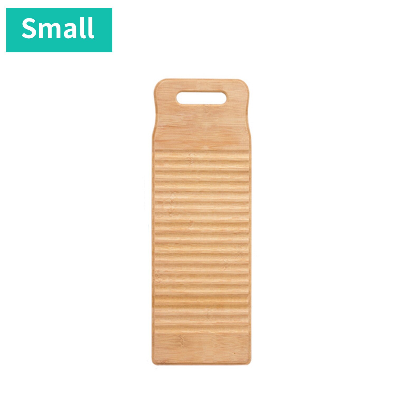 Planche à laver en bois antidérapant épaissir le conseil de lavage de Percussion de main avec le nettoyage rond de vêtements de poignée pour des vêtements de blanchisserie: S