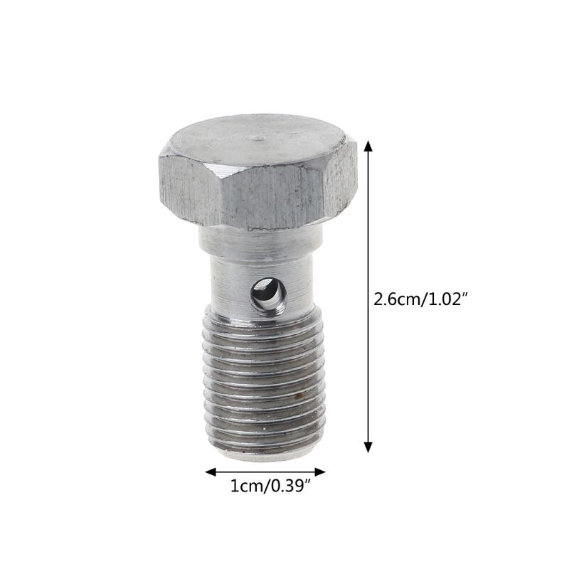 3/8x24 UNF AN-3 JIC Stainless Steel Bolt 20mm Long Brake Hose Fitting Eye