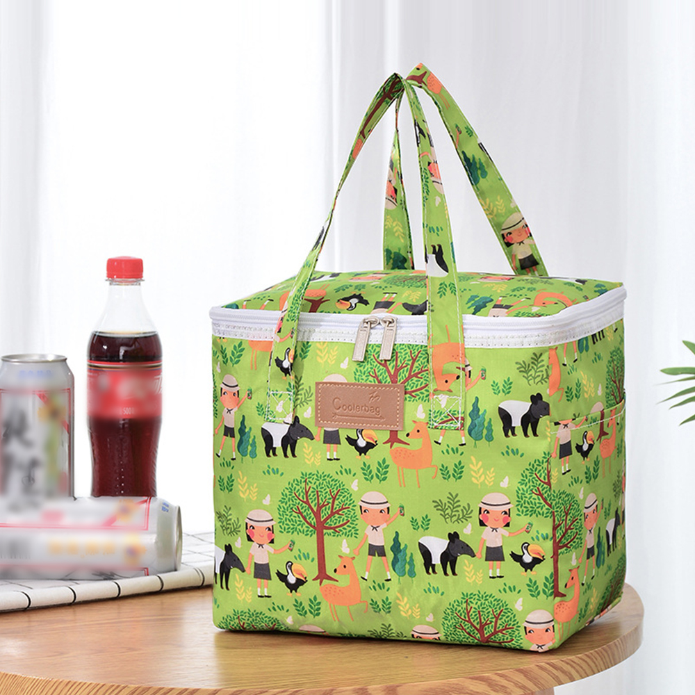 Functional Pattern Cooler Lunch Box Portable Insulated Canvas Lunch Bag Thermal Food Picnic Lunch Bags For Women Kids Handbags: 3