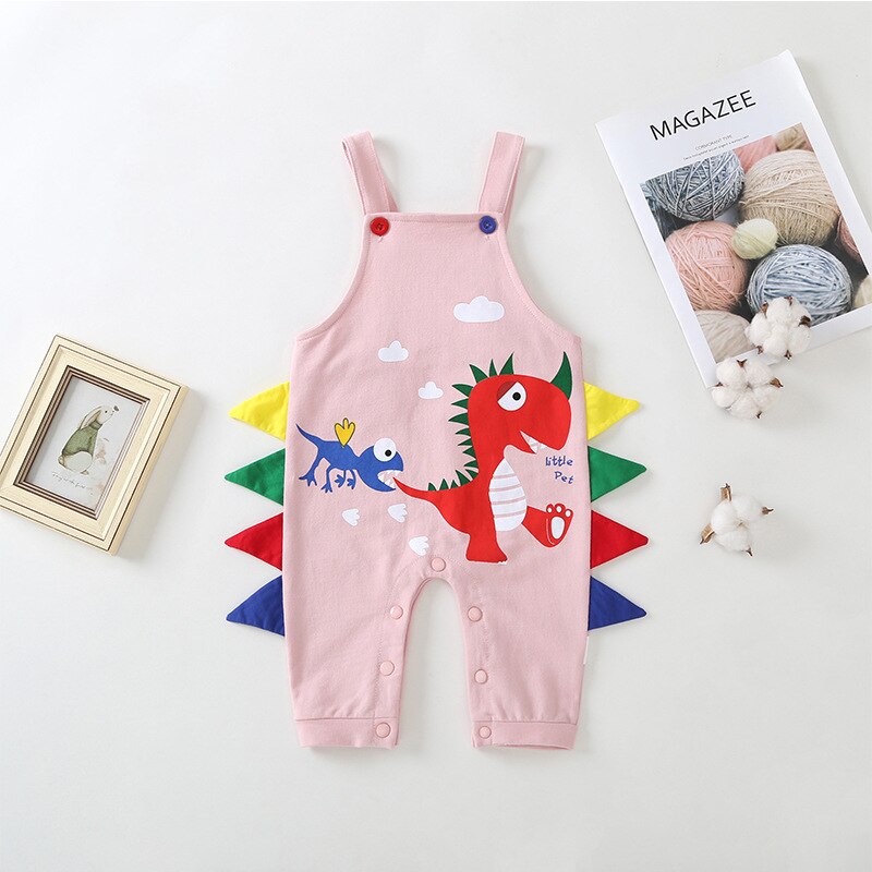 Salopette en coton pour enfants | 3 couleurs, cool, garçon, fille, dinosaure bonne