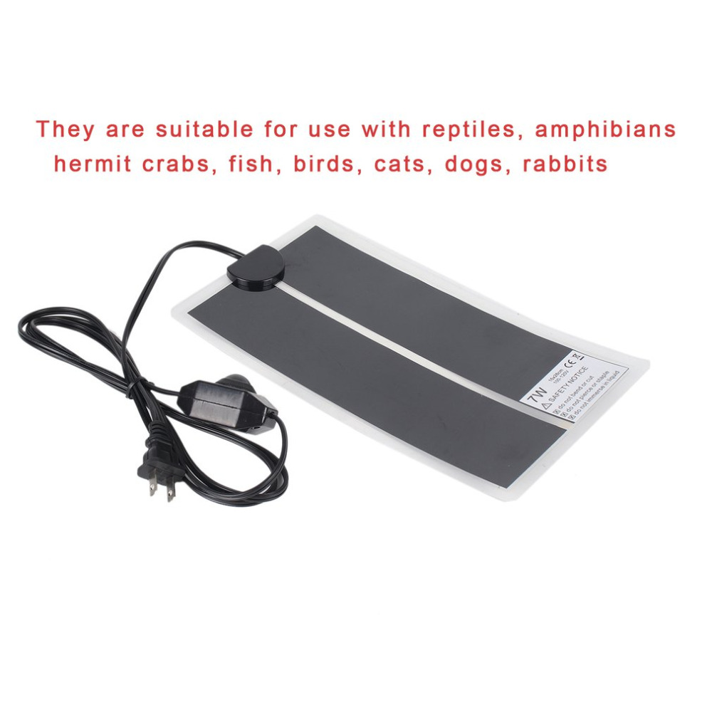 7 w répteis esteira de calor escalada pet aquecimento almofadas quentes controlador temperatura ajustável esteiras suprimentos chocadeira incubadora almofada brew