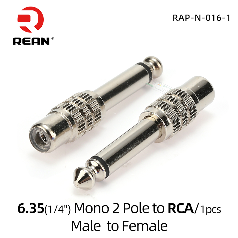 NEUTRIK's REAN Audio Video Conversion Adapter XLR to XLR, XLR to RCA, XLR to 6.35, 6.35 to RCA Female, 6.35 Female, 6.35 to 3.5