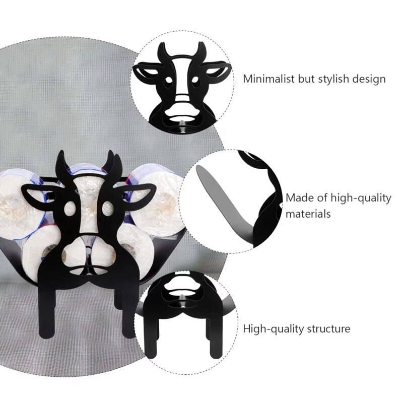 Vache noire Toilette Porte-Rouleau De Papier De Papier Hygiénique De De Stockage