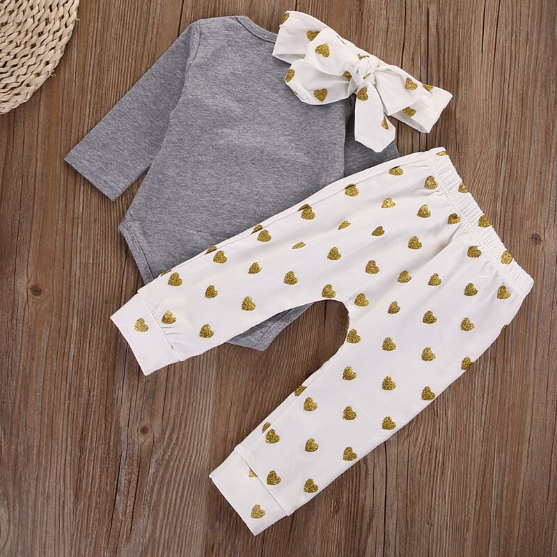 3 Stks/set Baby Meisjes Katoenen Kleding Sets Lente Herfst Tops Shirt Broek Hoofdband Baby Kleding Baby Kids Kleding Set