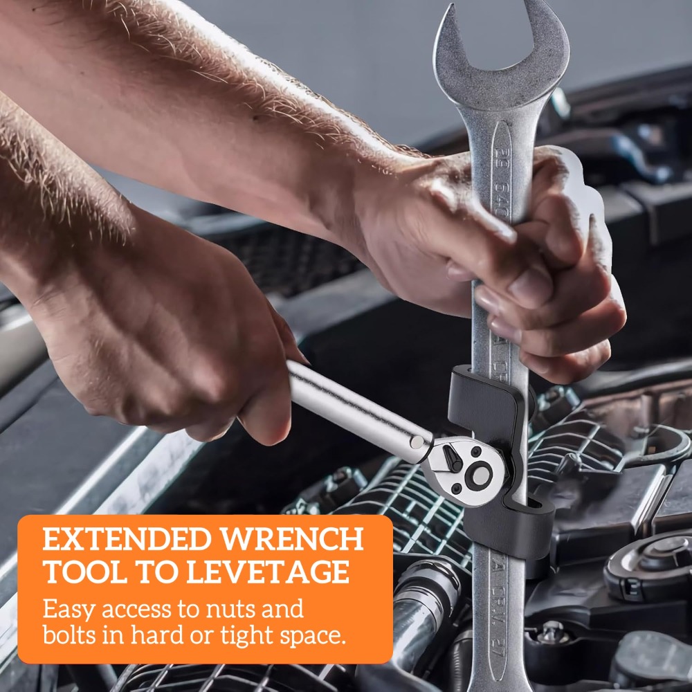 Wrench Extender Adapter 1/2Inch Or 21mm Hex Drivers Universal Wrench Extender To Loosen or Tighten Stubborn Rusty Nuts and Bolts