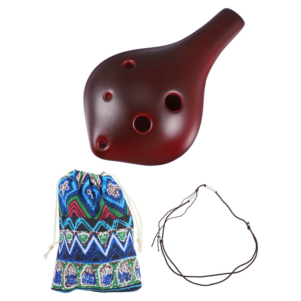 1 Set 6 Hole Ocarina Dolomiet Ocarina Alto Ocarina Instrument: Coffee11.3X6.5X4.7CM