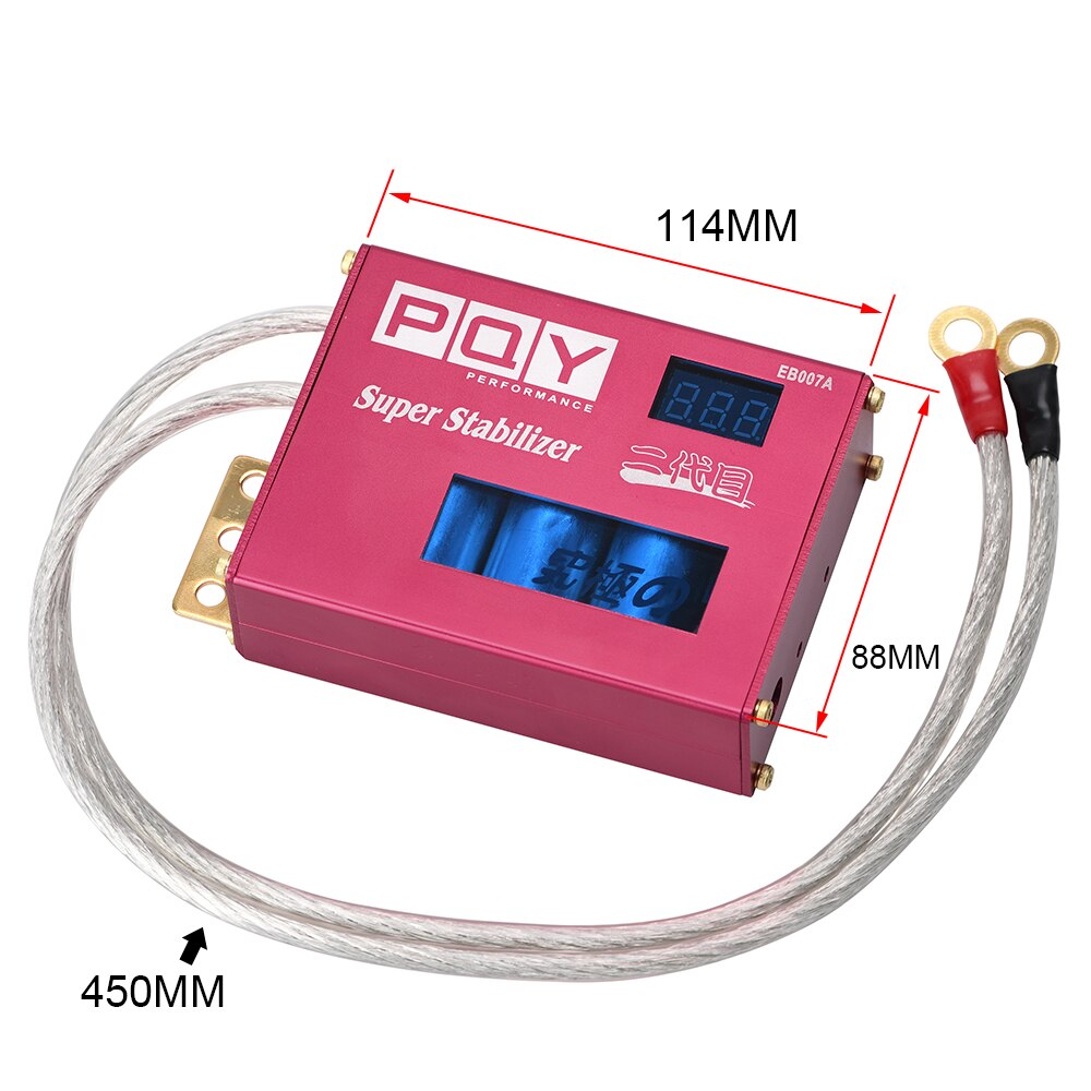 Universal Power Motor Chip Turbo Voltage Boost Regulator Ecu Ontsteking Booster Volt Stabilizer Led Display Volt Controller