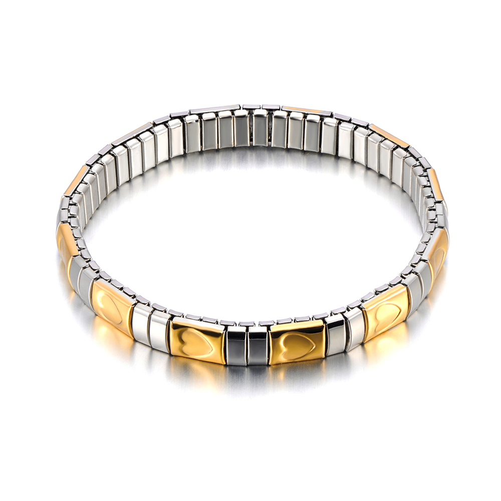 Lokaer 316L Edelstahl CZ Kristall Elastizität Kette Armbänder Für Frauen Echt Vergoldet modisch Wasserdicht Schmuck B23138