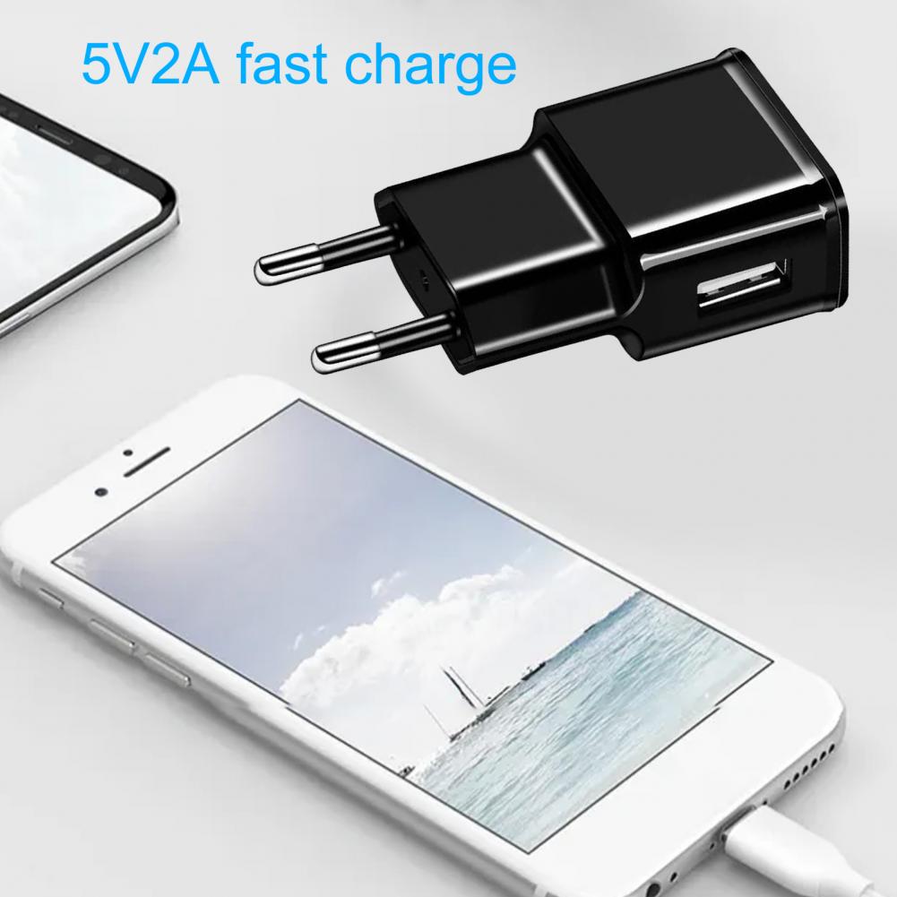 USB Charger ABS Adapter Charger Portable Stable Output Useful US/EU Plug Stable Output USB Fast Charger