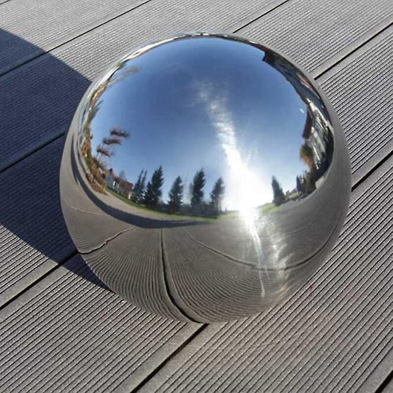 Esfera de Metal de acero inoxidable para decoración, bola hueca de 142mm-200mm, puerta exterior, centro comercial, venta