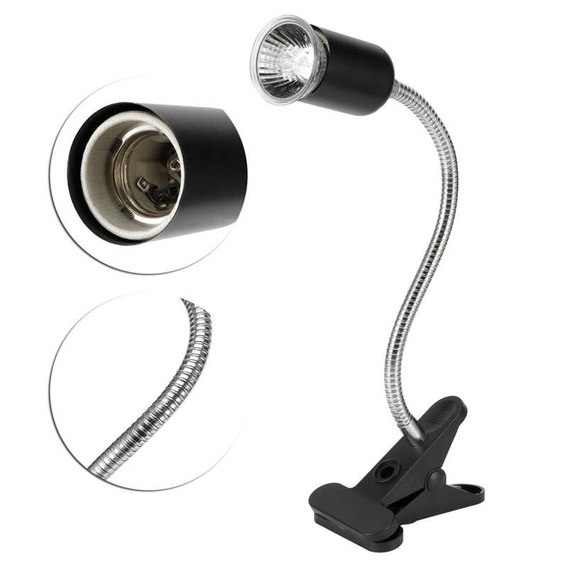25W Reptile Heat Lamp Clip On Aquarium Amphibians Tortoise Basking Lamp With 360 Degree Twist Flexible Hose Bright Sunlight