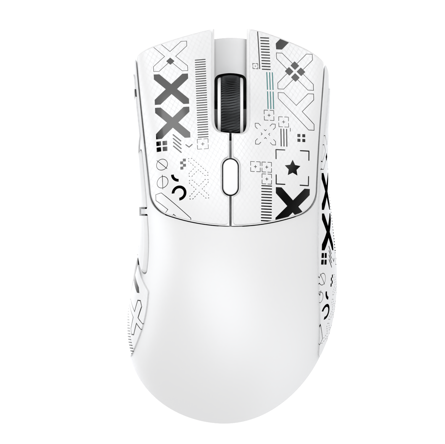 R1 Wireless Gaming-Maus, 18000dpi,1000Hz, Tri-Verbindung, paw3311, Makromaus: WHITE
