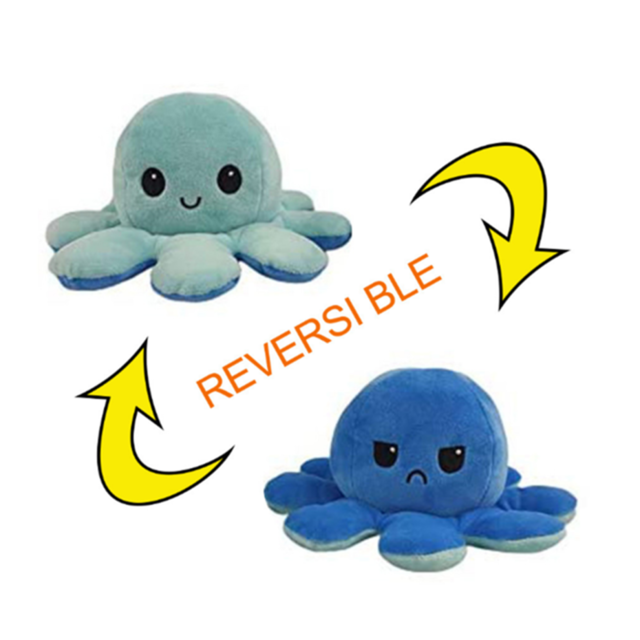 Kawaii Octopus Pillow Stuffed Toy Dolls Soft Simulation Octopus plush doll Cute Home Decoration Accessories for peluches toy: Silver