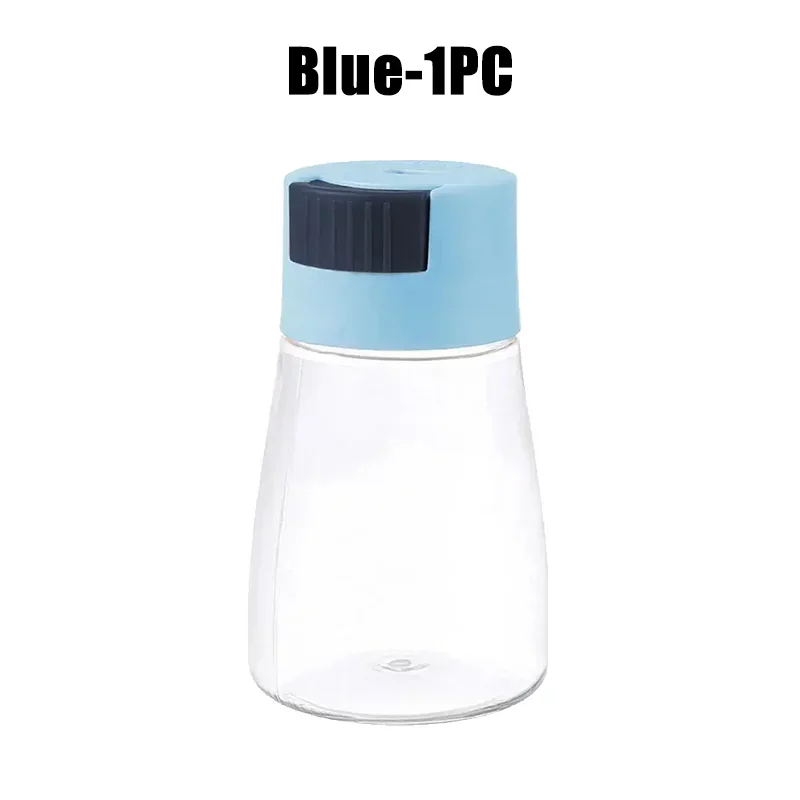 Quantitative Press Salt Shaker Sealed Seasoning Jars Adjustable Measurable Control Spice Containers Kitchen Cooking Essentials: light yellow
