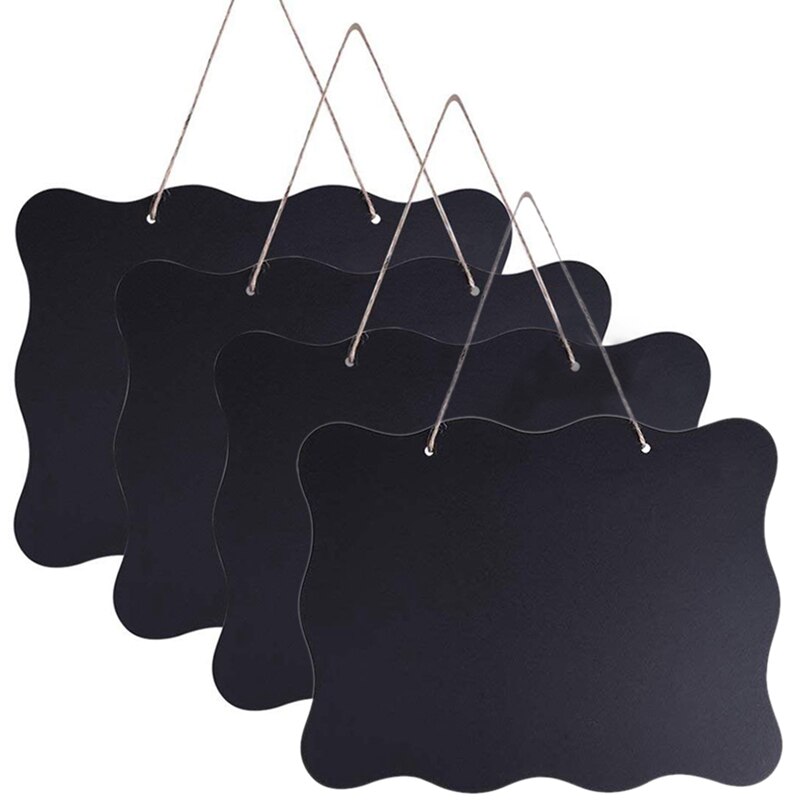 Top4 Schoolbord Borden 8X10 Inch Dubbelzijdig Uitwisbare Message Board Met Lanyard En Schoonmaakdoekje, geschikt Voor Bruiloft, Kit