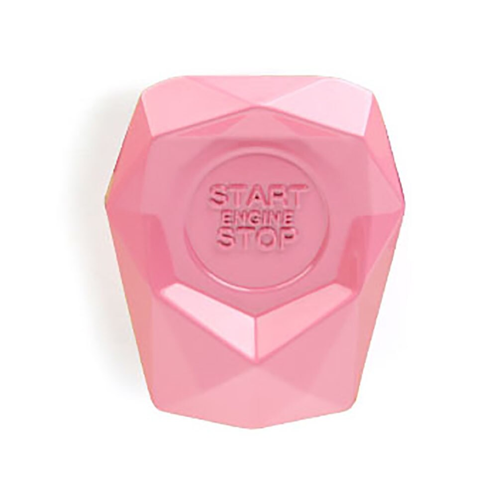 Auto Contactslot Bescherming Cover Stickers Startknop Decoratie Cap Met Deksel Keyless Knop Gemodificeerde Auto Interieur Styling: Pink