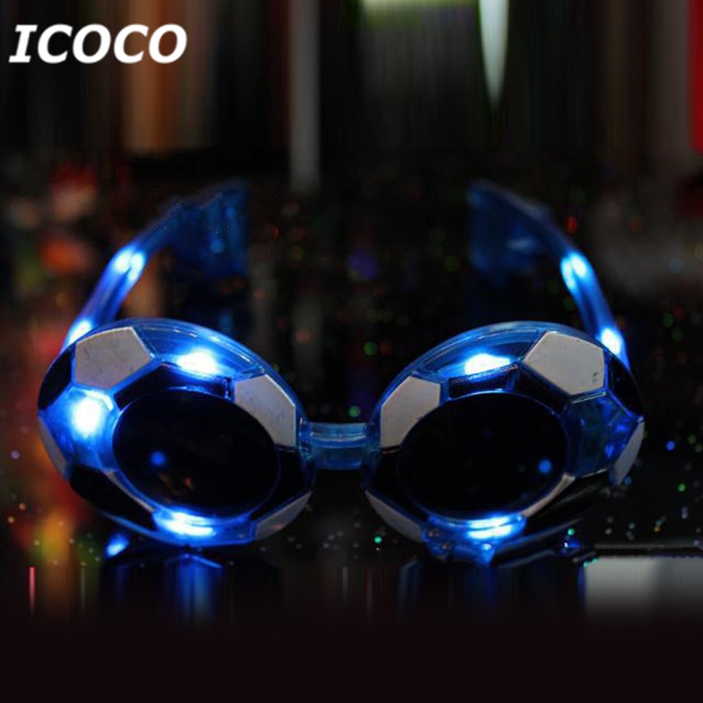Icoco Voetbal Led Light-Up Bril Fans Knipperende Bril Eyewear Gloeiende Partij Leverancier