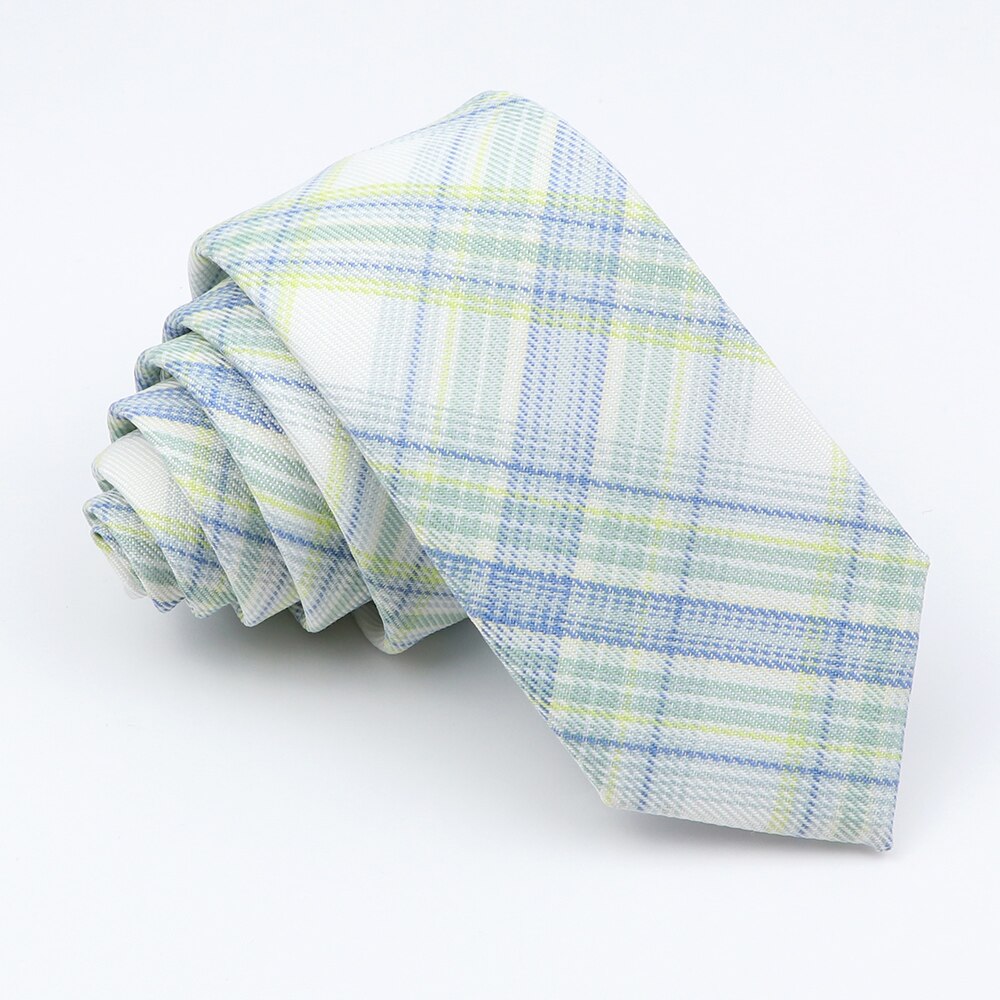 Plaid Tie For Men Women Soft Skinny Cotton TR Fabric Necktie For Wedding Bussiness Casual Man's Neckties Suits Flower Cravat
