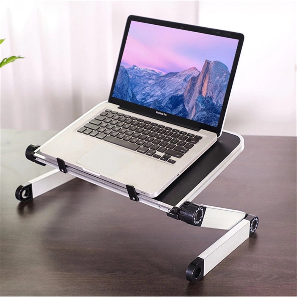 Aluminum Alloy Laptop stand book holder in bed height adjustable folding stand