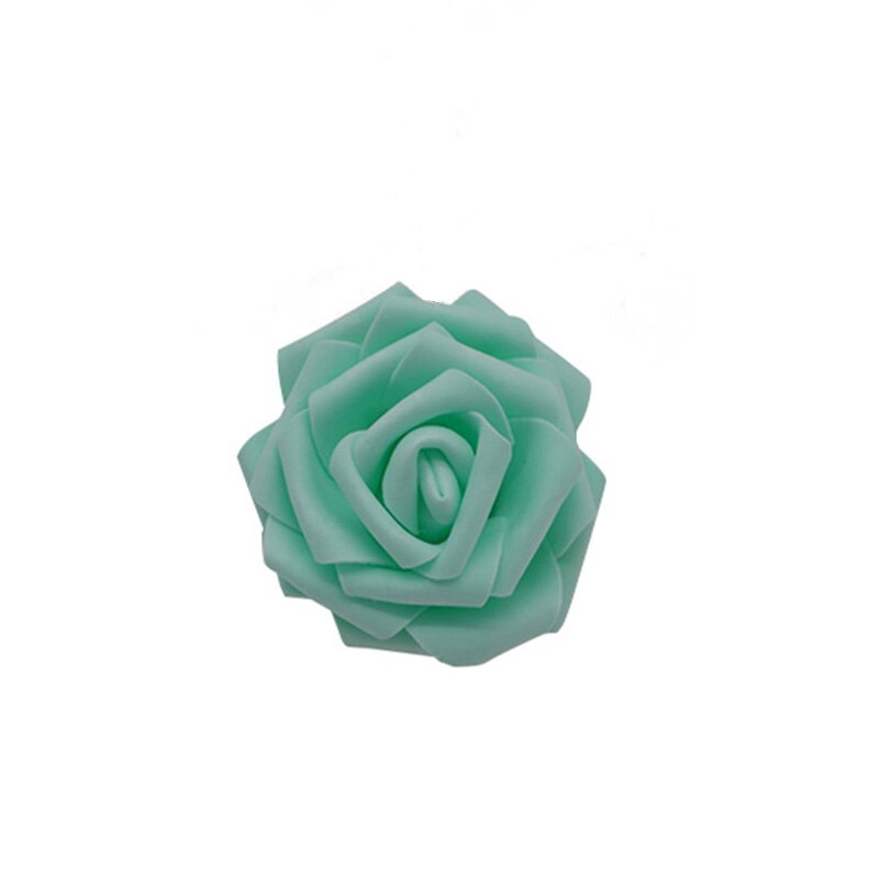 10 stk/parti 8cm pe skum rose kunstige blomsterhoveder til gør-det-selv-kranse bryllupsfest dekoration hjem have dekorative forsyninger: F12 myntegrøn
