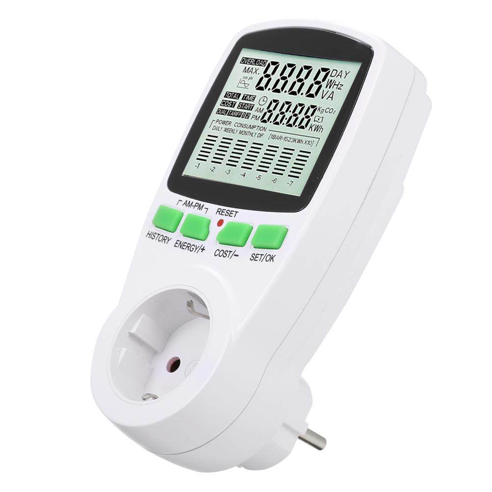 AC Power Meter 220V Digital Wattmeter EU Energy Meter Watt Monitor Analyzer
