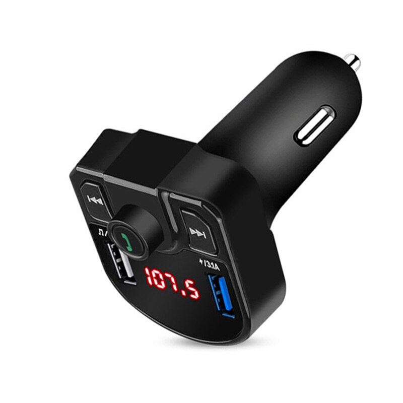 Bluetooth 5,0 FM Sender Auto Bausatz MP3 Modulator Freihändiger Audio- Empfänger Dual USB Schnelle Ladegerät Musik Adapter: Ursprünglich Titel