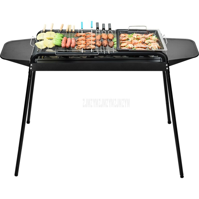 5-15 Person Metal BBQ Grill Electric Charcoal Grill Automatic Flip Barbecue Stove for Outdoor Picnic Home Garden Party Roasting