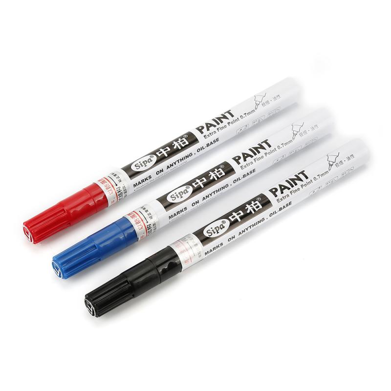 0,7mm Extra Feine Auto Reifen Reifen Lauffläche CD Metall Permanent Farbe Marker Stift Wasserdichte Gummi Permanent Farbe Marker Werkzeuge