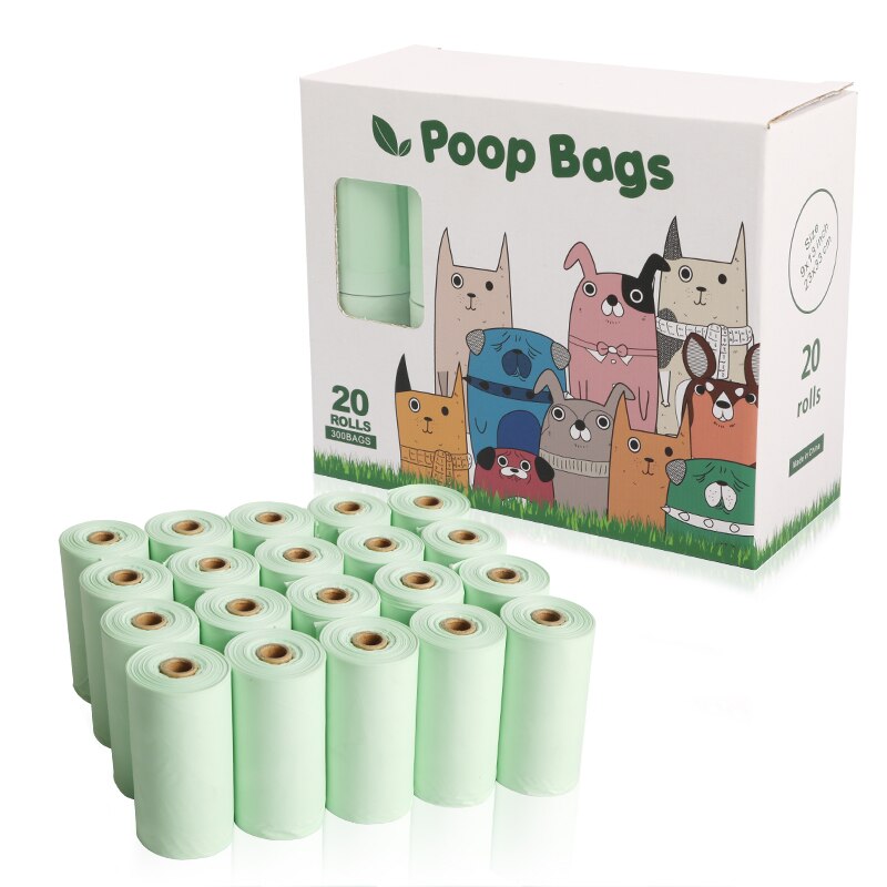 Biologisch Afbreekbaar Hond Kak Tassen Maïszetmeel Aarde Vriendelijke Afval Zak Voor Honden Pooper Tassen: 20rolls300prices