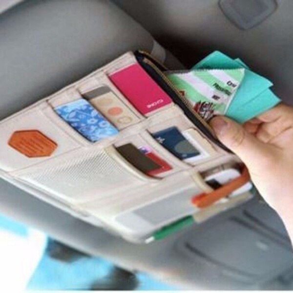 Interior Accessories Auto Sunshade Cover Car Sun Visor CD Holder Phone Hanging Bag