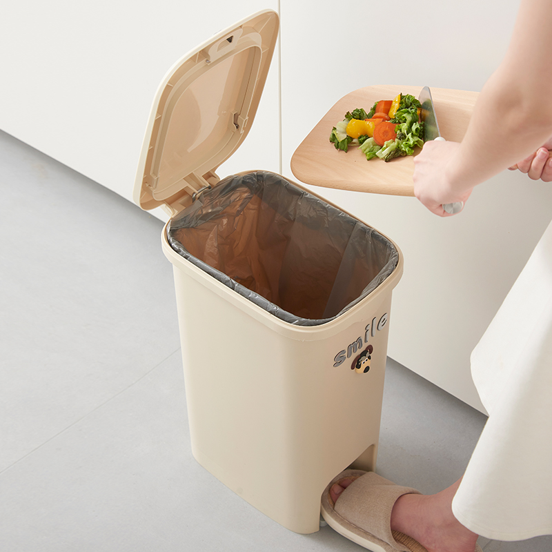 UFORU Lixeira doméstica, cozinha, nova sala de estar, banheiro com tampa, grande capacidade, alto nível de aparência, pé na cesta de papel