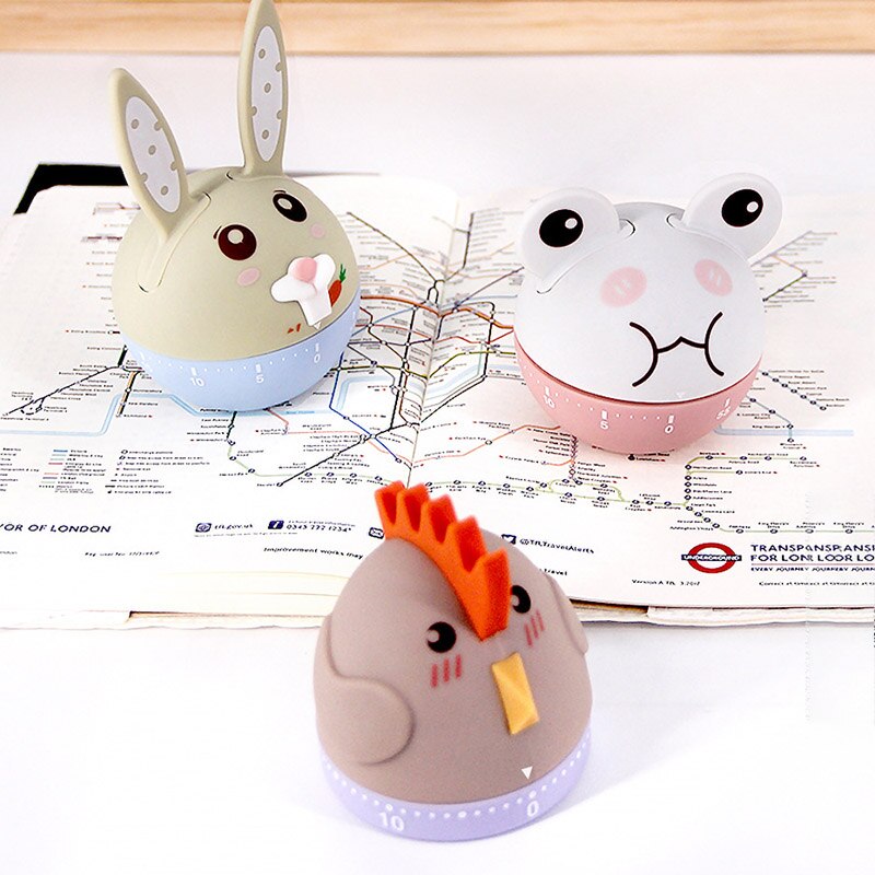 Animal Shape Cute Cartoon Timer For Kid Study Time Management Alarm Clock Cooking Reminder Multifunction Kitchen Tools