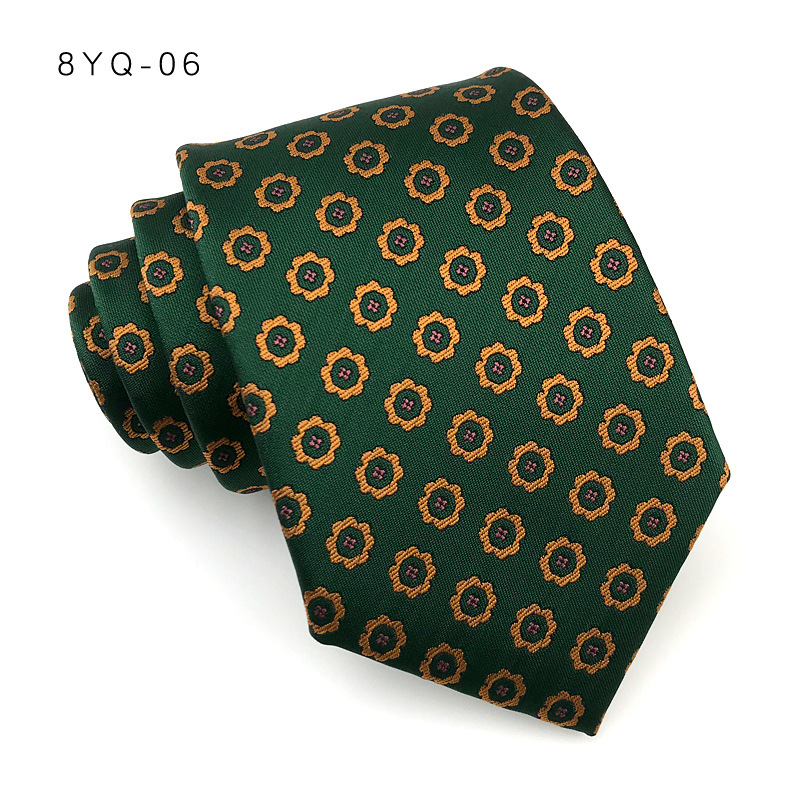 Corbata de lujo de 8CM para hombre, corbatas de lunares para novio, padrino de boda, tejido Jacquard Floral, Ascot, accesorios formales para de negocios: Gris