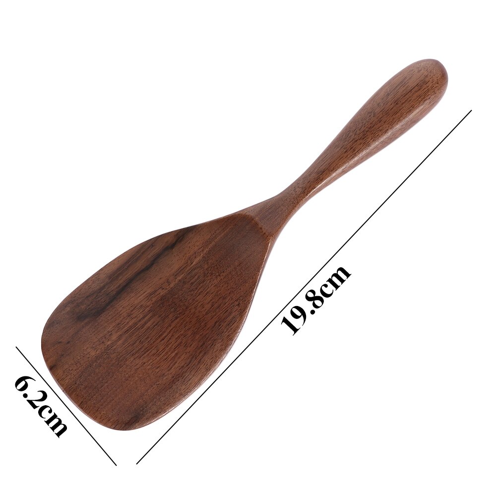 Black Walnut Coffee Honey Spoons Wooden Japanese Style Stir Long Scoop Large Soup Rice Spoon Kitchen Tableware Kitchen Supplies: 5