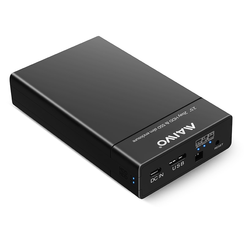 Maiwo K25682 2 Bay Hard Disk Drive Box with 2.5 Inch SATA/HDD/USB Enclosure: Default Title