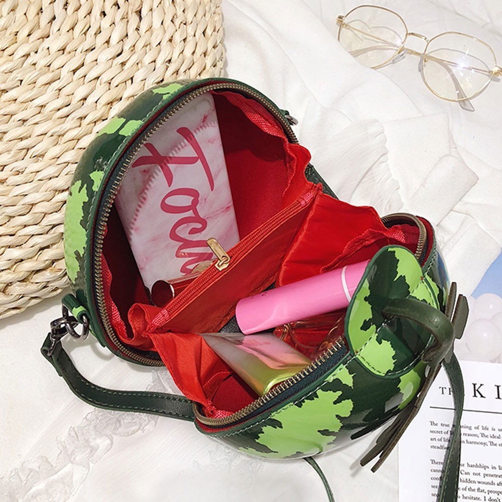 Herold Kleine Frauen Umhängetasche Wassermelone bilden Leder Weibliche Schulter Tasche Mini Damen Umhängetaschen Sack