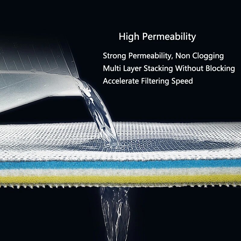 12d 9 Lagen Aquarium Aquarium Aquarium Filter Spons Geen Lijm Schuim Biochemische Katoen Aquarium Filtratie Accessoires Bio Spons Acuarios