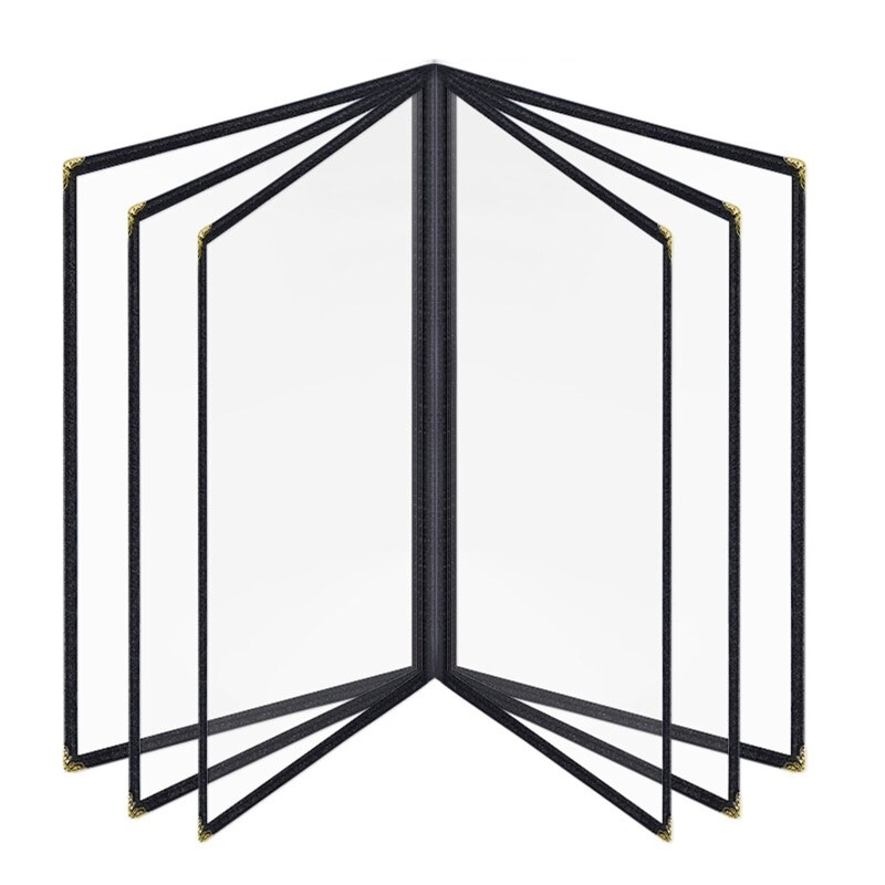 A4 PVC Transparent Menu Cover Protective Cover Restaurant Menu Paper Holder Cover for Bar Cafe Milk Coffee Shop Food: E