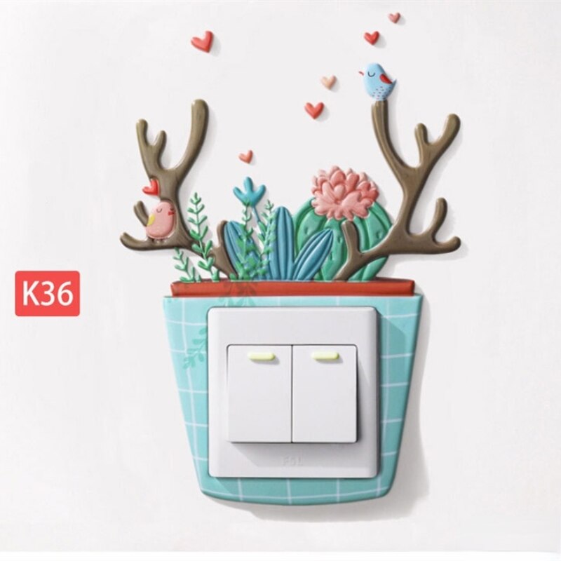 Pegatinas 3d Adesivos De Parede Switch Stickers Naklejki Children&#39;s Room Autocollant Mural Glow In The Dark Adesivi Home Decor: K36