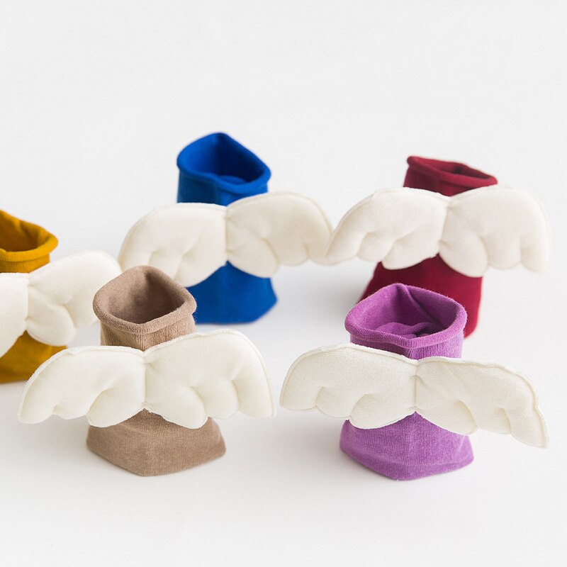 Dreamlikelin femei șosete cu aripi de înger dulce kawaii studente fete șosete prințesă din bumbac moale