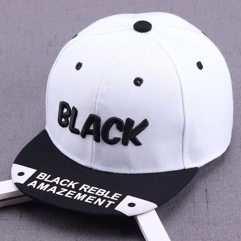 bebé niño gorra de béisbol con letras gorra para el sol para niños resorte ajustable verano Hip Hop bebé gorras: white