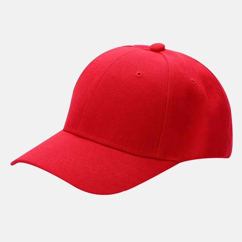 Verstelbare Sport Caps Vrouwen Mannen Hoed Gebogen Zonneklep Licht Boord Effen Kleur Baseball Outdoor In Zomer: Red