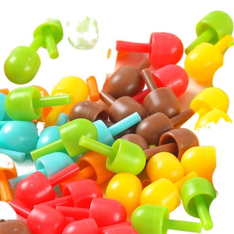 Jeu de Puzzle Intelligent 3D avec clous en forme de champignon, avec boîte de rangement en bois, planche de cheville en mosaïque, Puzzle pour enfants, jouets éducatifs de bricolage, 240 pièces